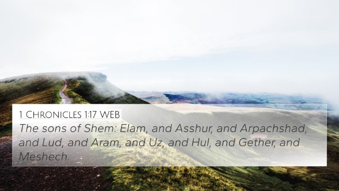 1 Chronicles 1:17 WEB Bible Verse Image