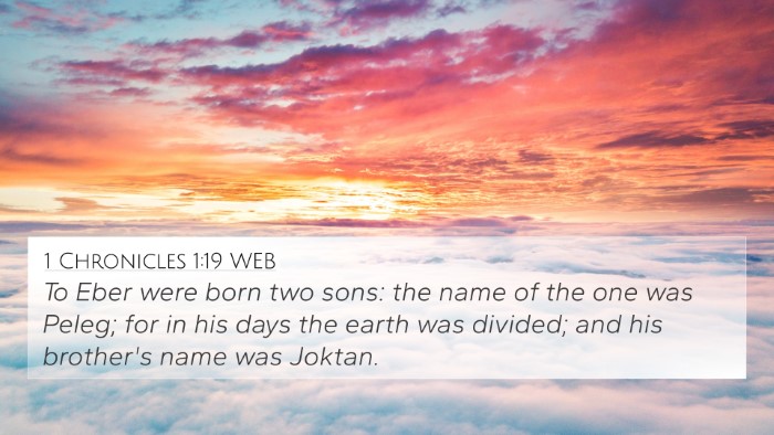 1 Chronicles 1:19 WEB Bible Verse Image