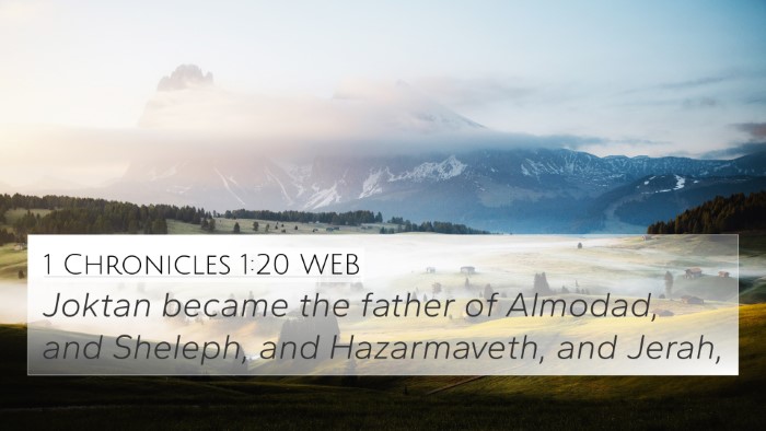1 Chronicles 1:20 WEB Bible Verse Image