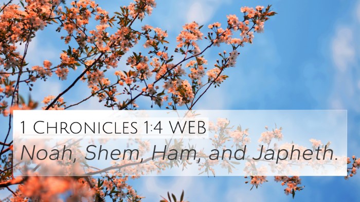 1 Chronicles 1:4 WEB Bible Verse Image
