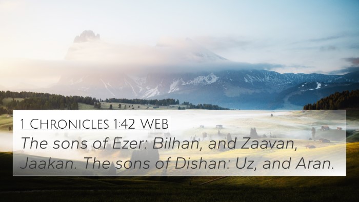 1 Chronicles 1:42 WEB Bible Verse Image
