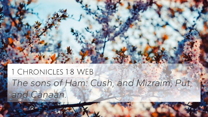 1 Chronicles 1:8 WEB Bible Verse Image