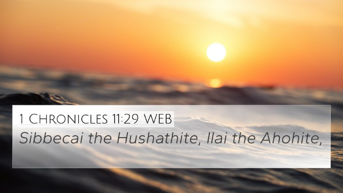 1 Chronicles 11:29 WEB Bible Verse Image
