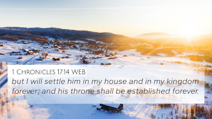 1 Chronicles 17:14 WEB Bible Verse Image