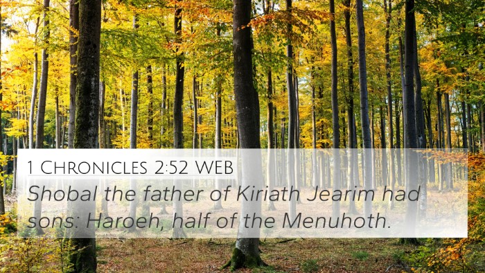 1 Chronicles 2:52 WEB Bible Verse Image