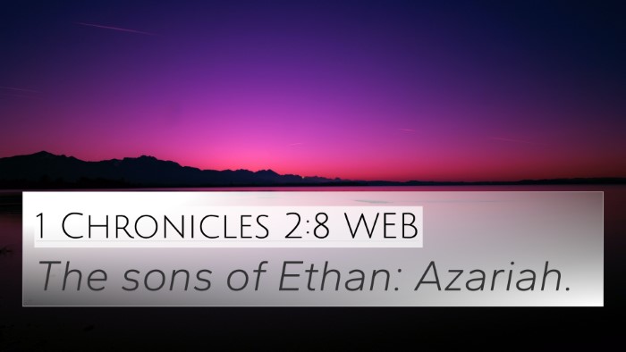 1 Chronicles 2:8 WEB 4K Wallpaper - The sons of Ethan: - 4K Wallpaper Bible Verse