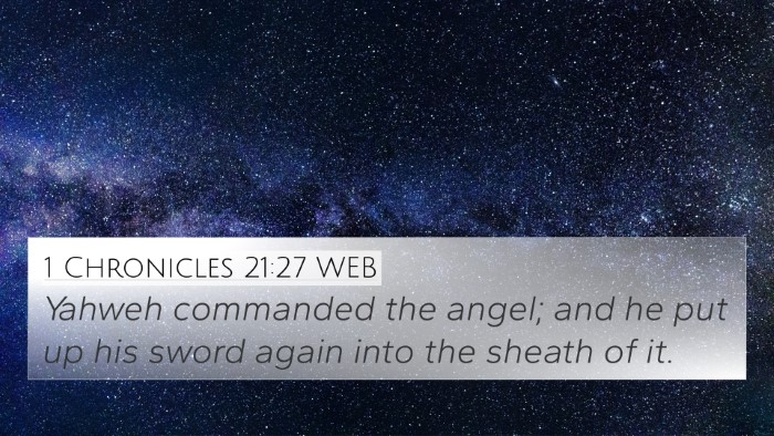 1 Chronicles 21:27 WEB Bible Verse Image