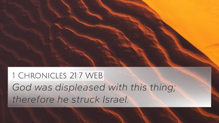 1 Chronicles 21:7 WEB Bible Verse Image