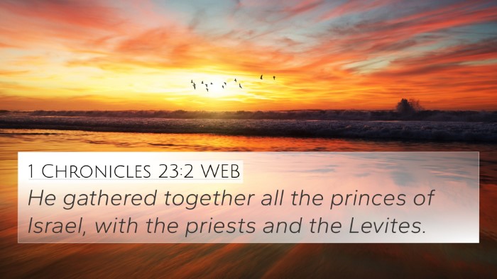1 Chronicles 23:2 WEB Bible Verse Image