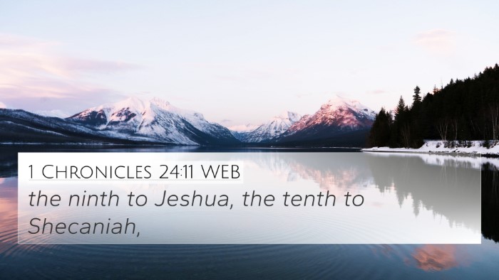 1 Chronicles 24:11 WEB 4K Wallpaper - the ninth to Jeshua, the tenth to - 4K Wallpaper Bible Verse