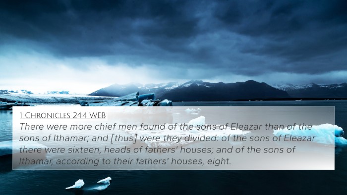 1 Chronicles 24:4 WEB Bible Verse Image