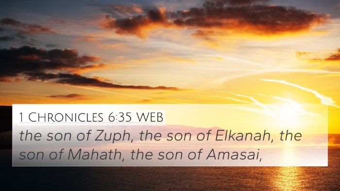 1 Chronicles 6:35 WEB 4K Wallpaper - the son of Zuph, the son of Elkanah, the son of - 4K Wallpaper Bible Verse
