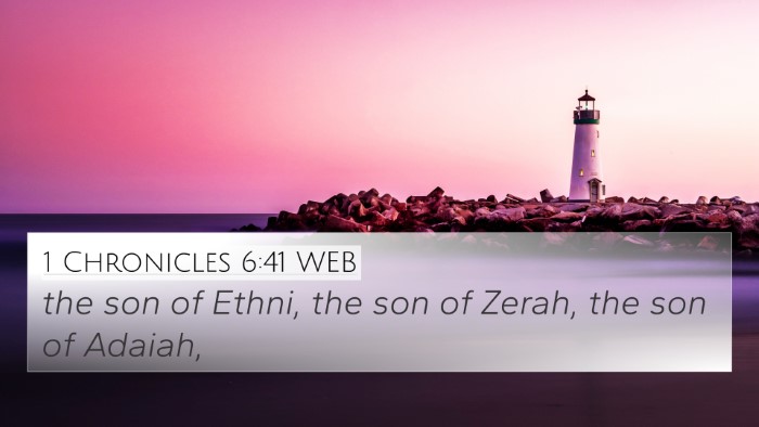 1 Chronicles 6:41 WEB 4K Wallpaper - the son of Ethni, the son of Zerah, the son of - 4K Wallpaper Bible Verse