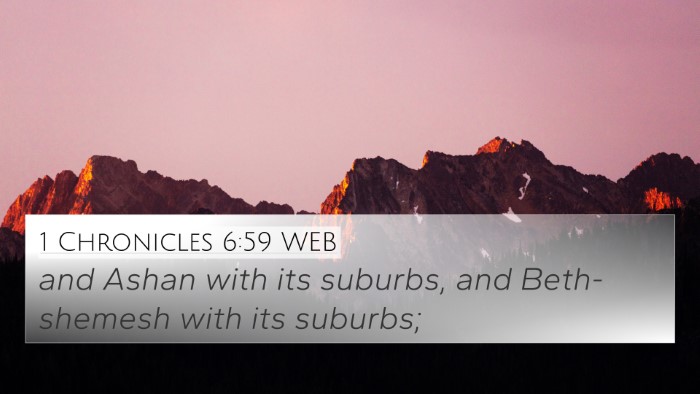 1 Chronicles 6:59 WEB Bible Verse Image