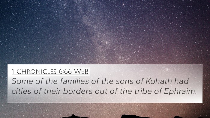 1 Chronicles 6:66 WEB Bible Verse Image