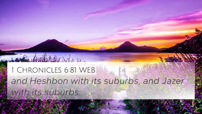 1 Chronicles 6:81 WEB Bible Verse Image