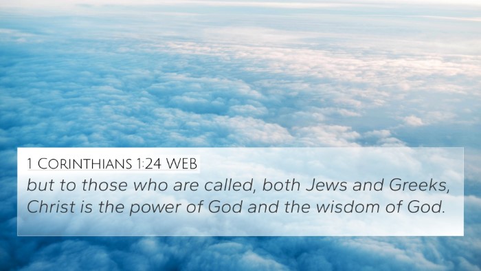 1 Corinthians 1:24 WEB Bible Verse Image