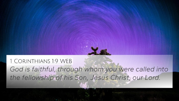 1 Corinthians 1:9 WEB Bible Verse Image