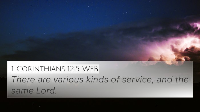 1 Corinthians 12:5 WEB 4K Wallpaper - There are various kinds of service, and the same - 4K Wallpaper Bible Verse