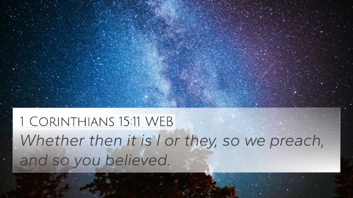 1 Corinthians 15:11 WEB Bible Verse Image