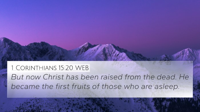 1 Corinthians 15:20 WEB Bible Verse Image