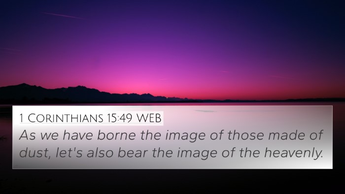 1 Corinthians 15:49 WEB Bible Verse Image