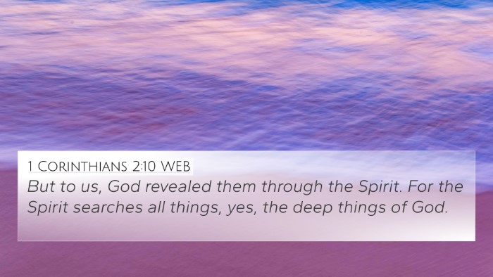 1 Corinthians 2:10 WEB Bible Verse Image