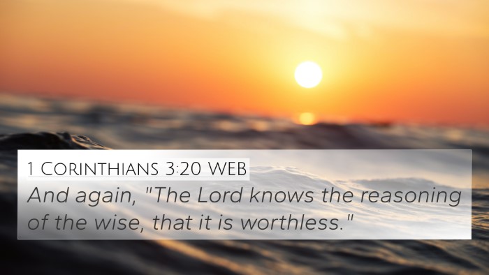 1 Corinthians 3:20 WEB Bible Verse Image