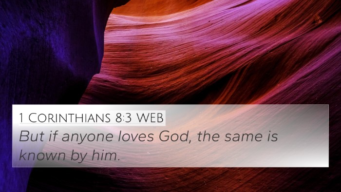 1 Corinthians 8:3 WEB Bible Verse Image