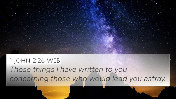 1 John 2:26 WEB Bible Verse Image