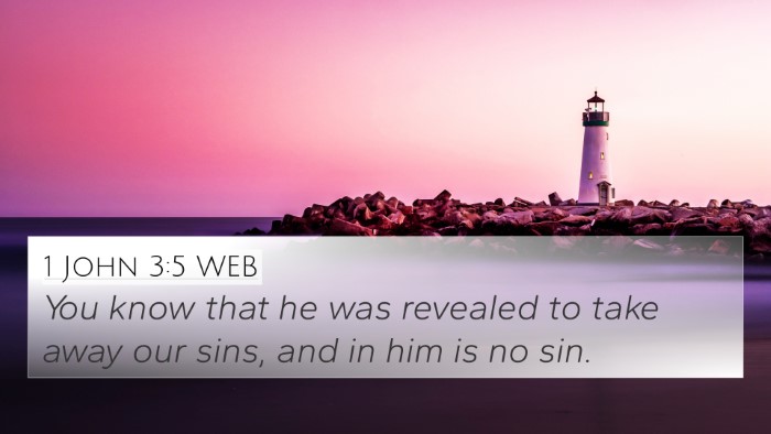 1 John 3:5 WEB Bible Verse Image