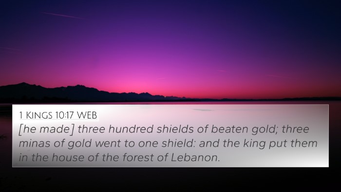 1 Kings 10:17 WEB Bible Verse Image
