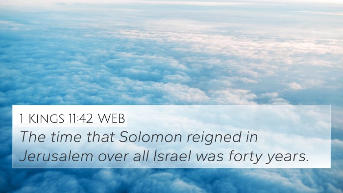 1 Kings 11:42 WEB Bible Verse Image