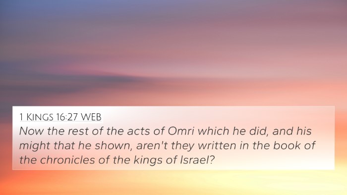 1 Kings 16:27 WEB Bible Verse Image