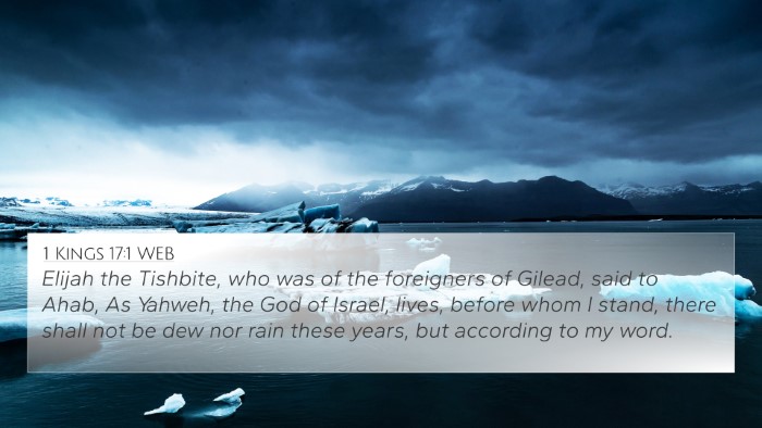 1 Kings 17:1 WEB Bible Verse Image