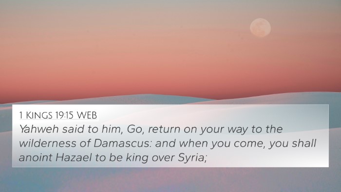 1 Kings 19:15 WEB Bible Verse Image