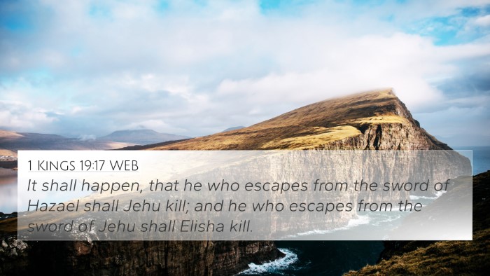 1 Kings 19:17 WEB Bible Verse Image