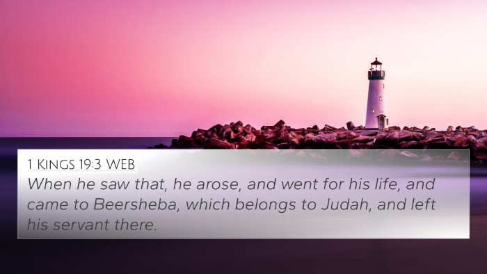 1 Kings 19:3 WEB Bible Verse Image