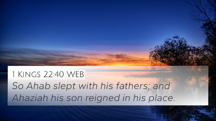 1 Kings 22:40 WEB Bible Verse Image