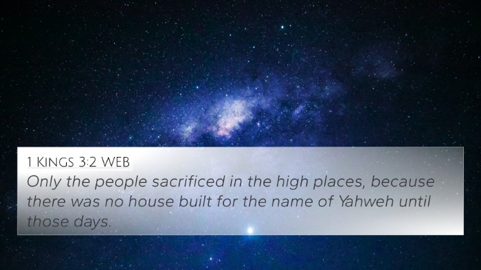 1 Kings 3:2 WEB Bible Verse Image