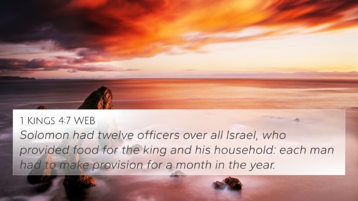 1 Kings 4:7 WEB Bible Verse Image