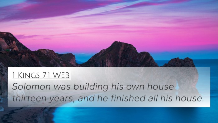 1 Kings 7:1 WEB Bible Verse Image