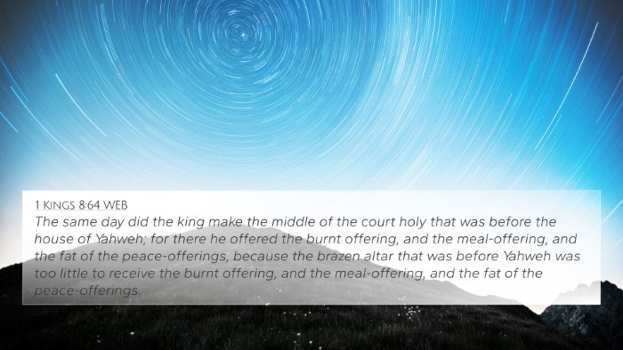 1 Kings 8:64 WEB Bible Verse Image
