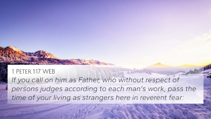 1 Peter 1:17 WEB Bible Verse Image