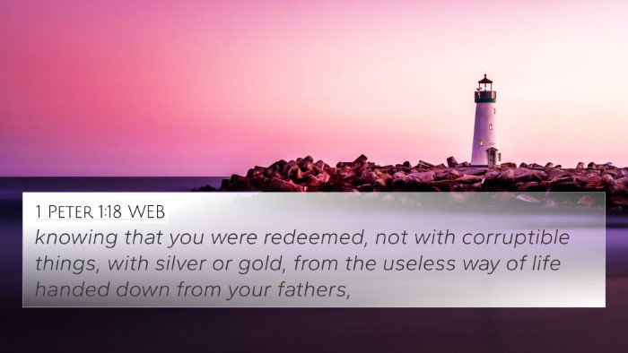 1 Peter 1:18 WEB Bible Verse Image