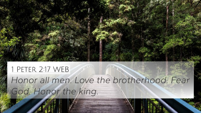 1 Peter 2:17 WEB Bible Verse Image