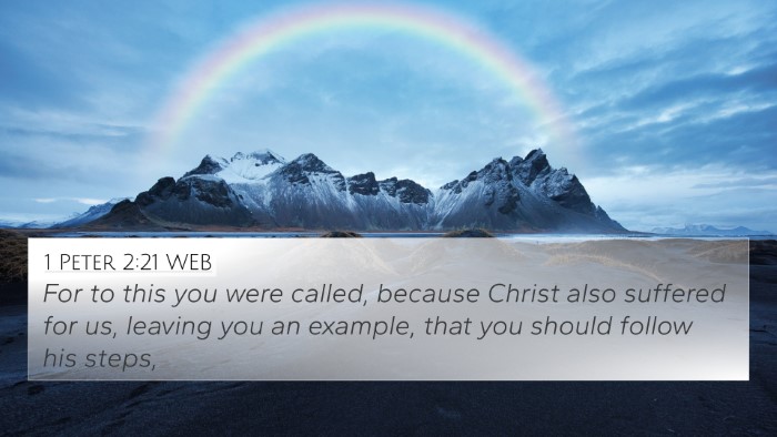 1 Peter 2:21 WEB Bible Verse Image