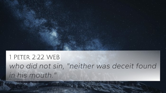 1 Peter 2:22 WEB Bible Verse Image