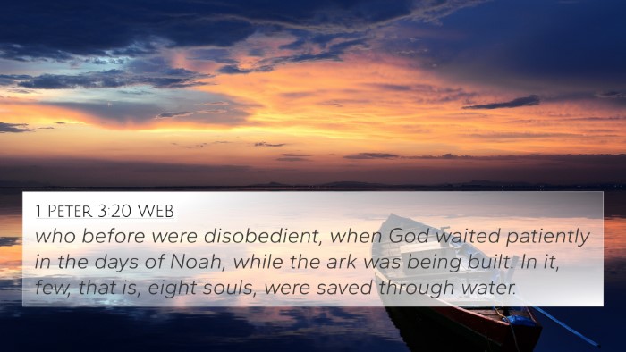 1 Peter 3:20 WEB Bible Verse Image