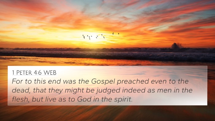 1 Peter 4:6 WEB Bible Verse Image